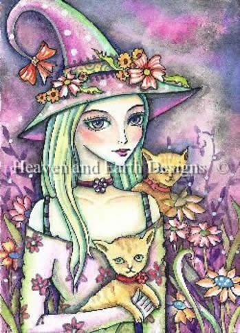 Diamond Painting Canvas - QS Blossom Witch
